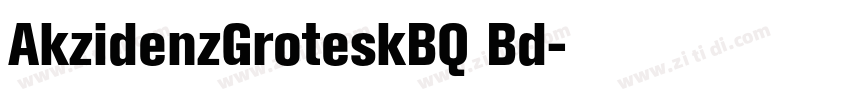 AkzidenzGroteskBQ Bd字体转换